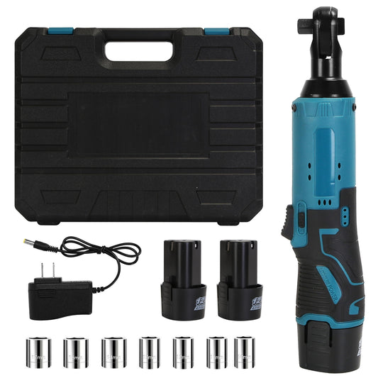 Cordless Electric Ratchet Wrench and Charger Set
