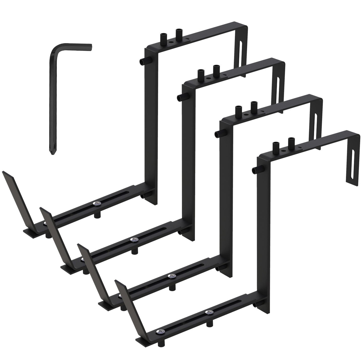 4Pcs Iron Planter Brackets and Holders for Window
