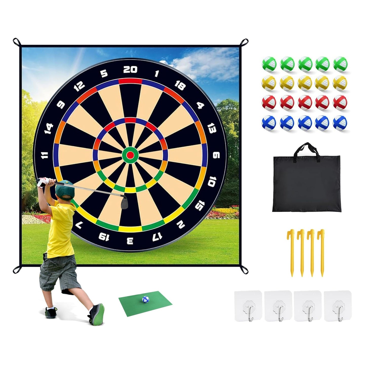 Golf Chipping Training Mat Set for Home and Yard