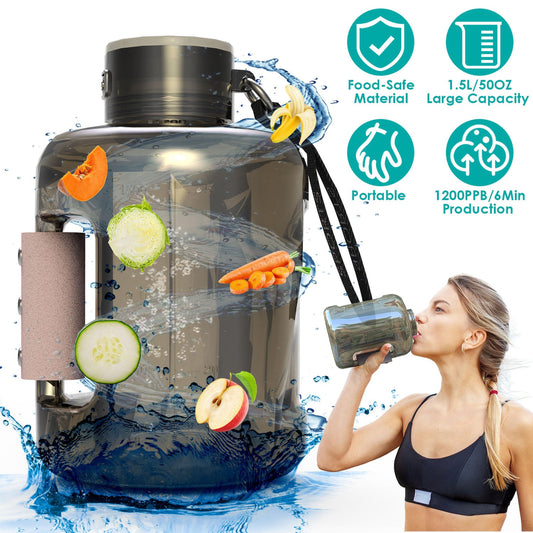 1.5L Large Capacity Hydrogen Water Bottle with fast electrolysis for home travel gym on Tampa Home & Garden Store