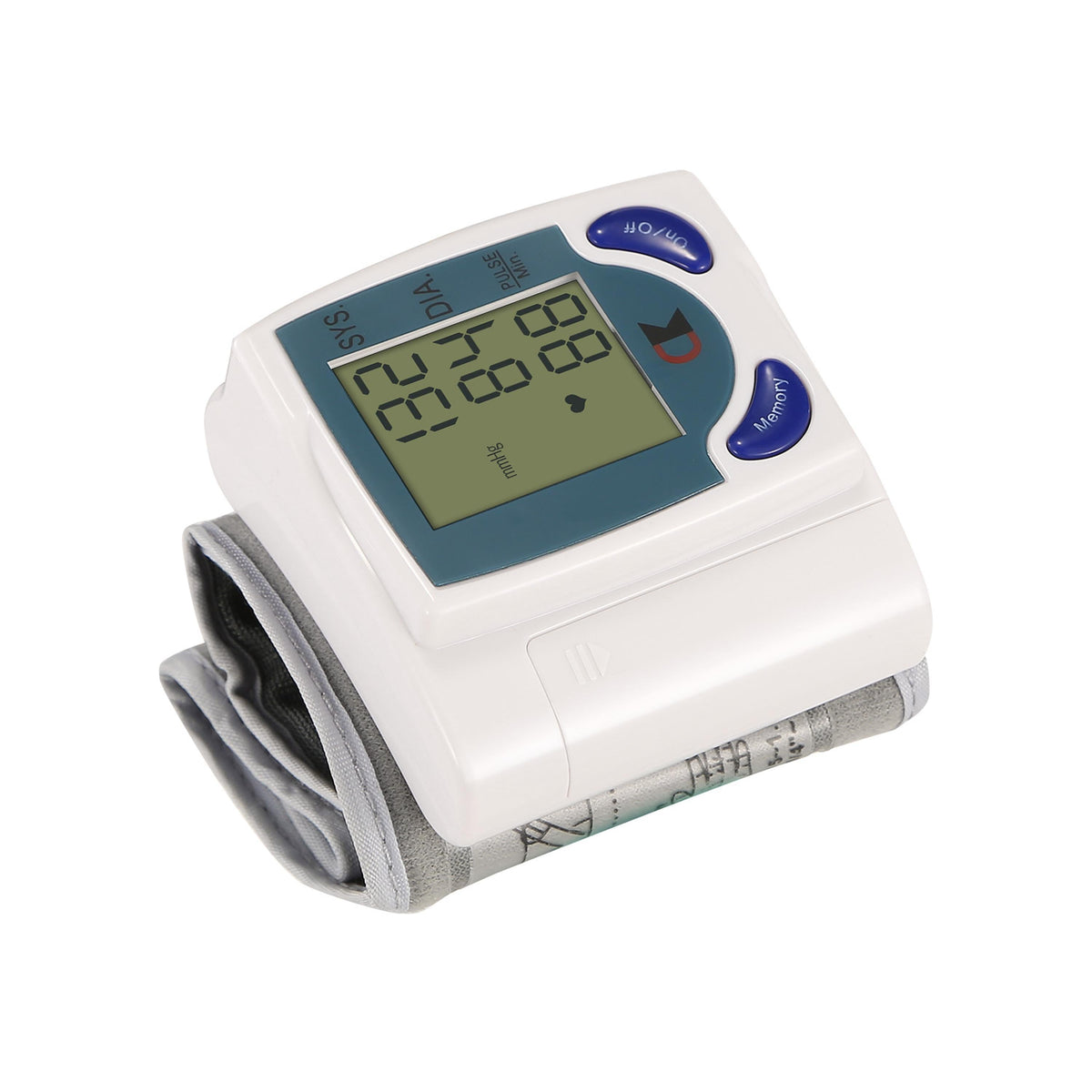 Blood pressure wrist monitor white with blue buttons, 1.8in LCD, 60mem, Best Product Finds on Tampa Home & Garden Store