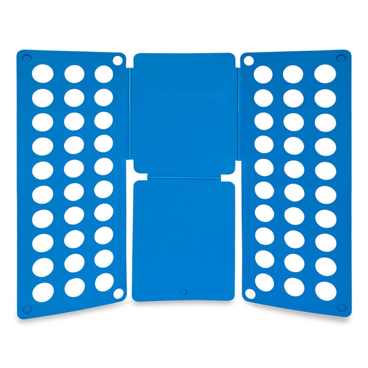 Three blue plastic shirt folding boards, 23x27.5in, with circular holes on Tampa Home & Garden Store