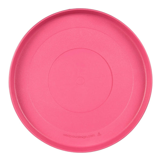 Zisc Geranium soft flying disc dog toy by West Paw, pink on Tampa Home & Garden Store