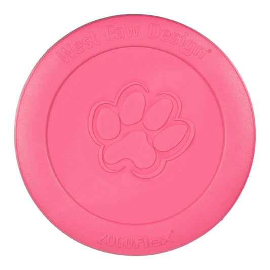 Zisc Geranium Soft Flying Disc dog toy pink West Paw gentle chewers on Tampa Home & Garden Store