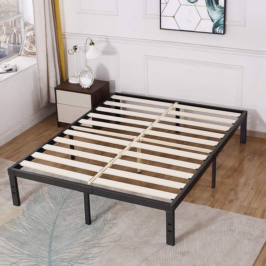 Full Heavy Duty Metal Platform Bed Frame with Wood Slats 3,500 lbs Weight Limit - Tampa Home & Garden Store