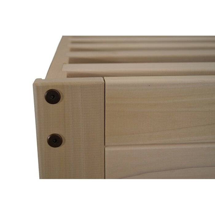 Cama de plataforma FarmHome natural tamaño queen - Fabricada en EE. UU.