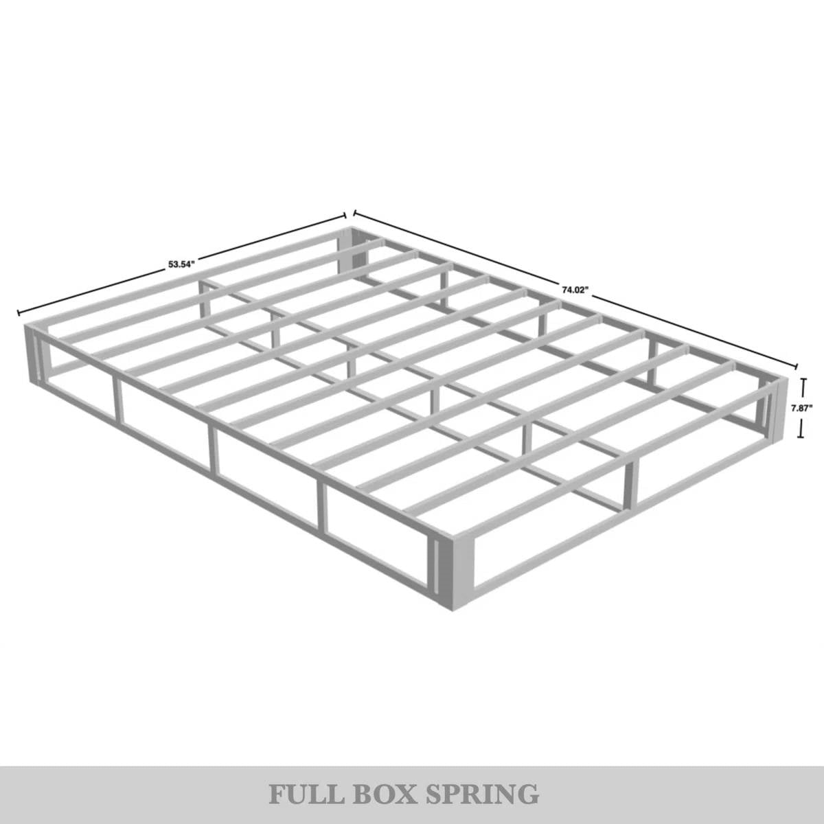 Base de somier de metal tamaño completo de 7.8 pulgadas con cubierta para colchón
