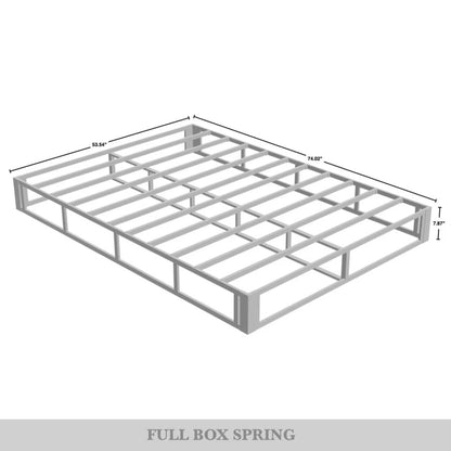 Base de somier de metal tamaño completo de 7.8 pulgadas con cubierta para colchón