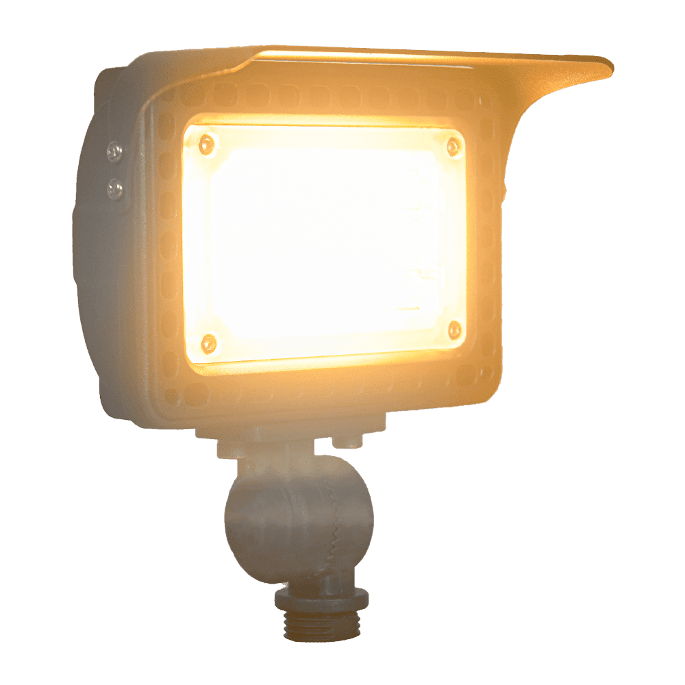 Foco LED de aluminio para exteriores FLA20 de 20 W y bajo voltaje para iluminación paisajística