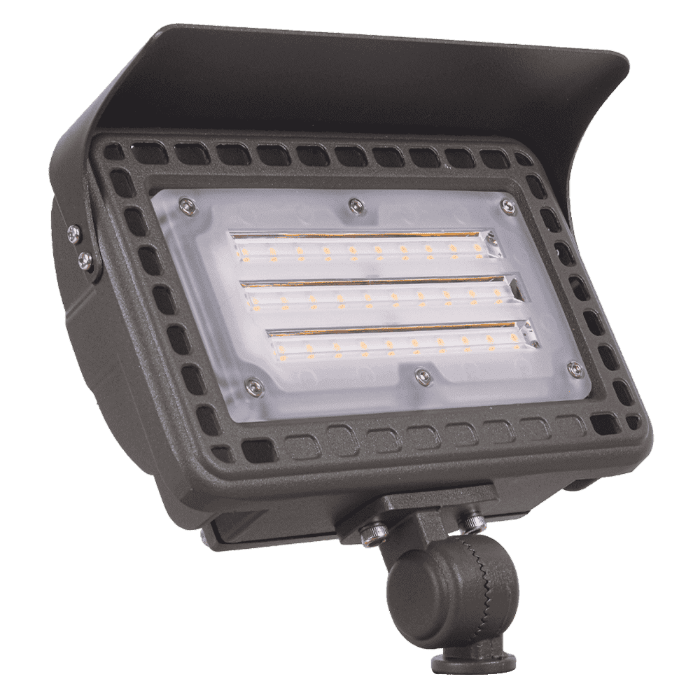 Foco LED de aluminio para exteriores FLA40 de 40 W y bajo voltaje para iluminación paisajística