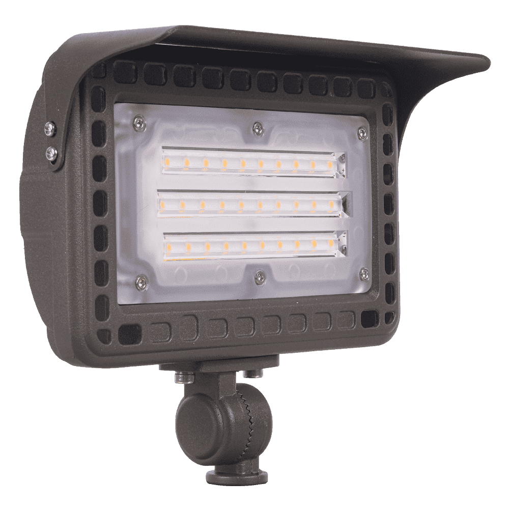 Foco LED de aluminio para exteriores FLA40 de 40 W y bajo voltaje para iluminación paisajística