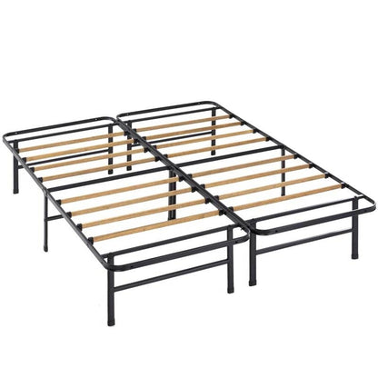 Armazón de cama de metal tamaño Full con listones de bambú