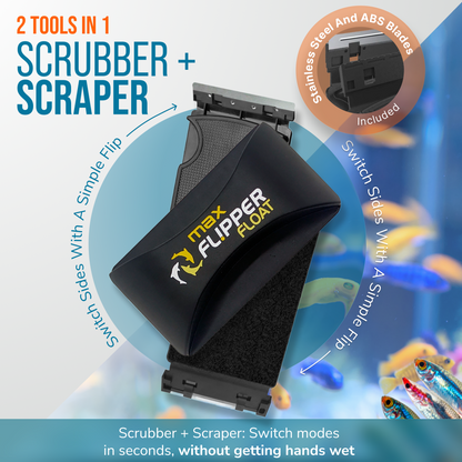 Flipper Max Float 2 in 1 Aquarium Algae Cleaner