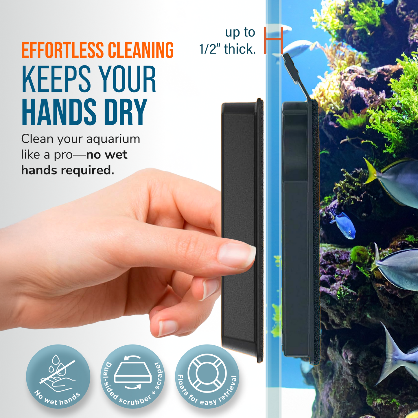 Flipper Float 2 In 1 Magnetic Aquarium Cleaner