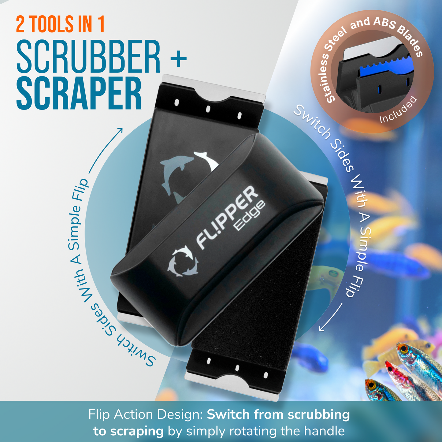 Flipper Edge 2 In 1 Magnetic Algae Cleaner