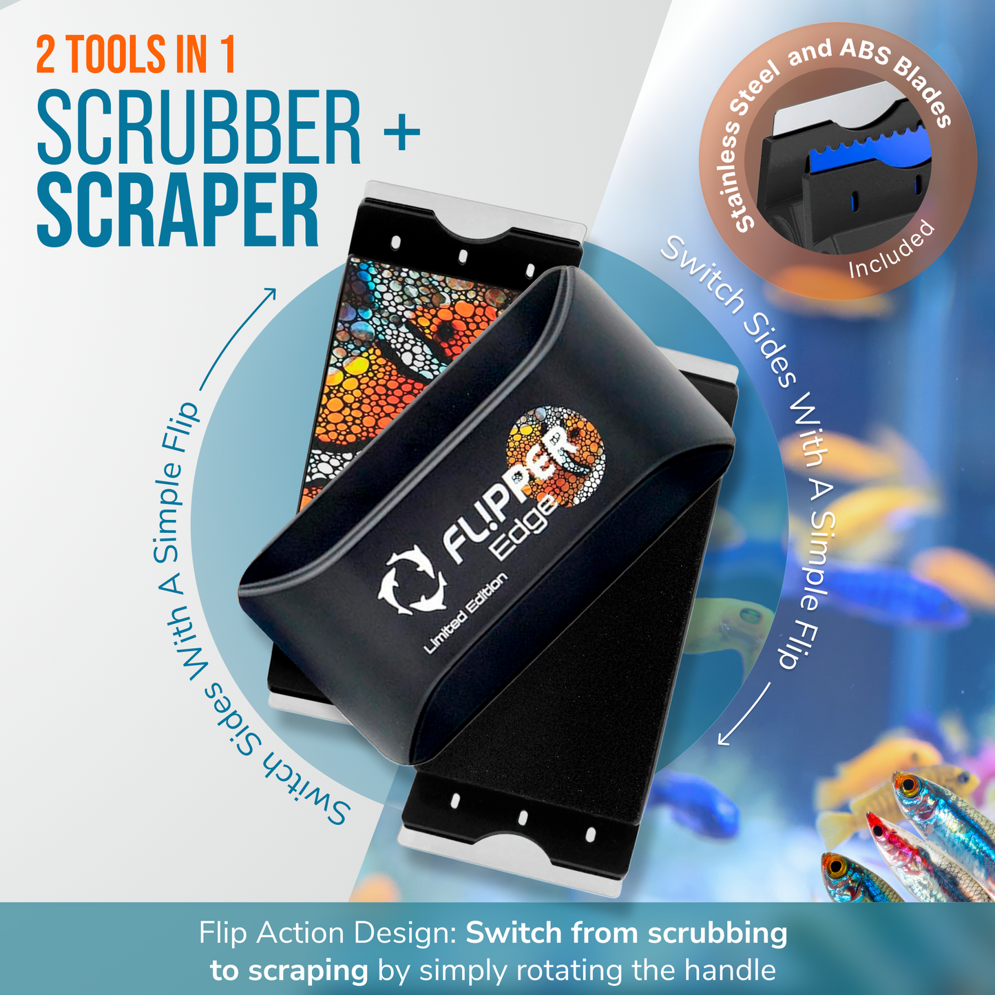 Flipper 2 in 1 Floating Magnetic Algae Cleaner