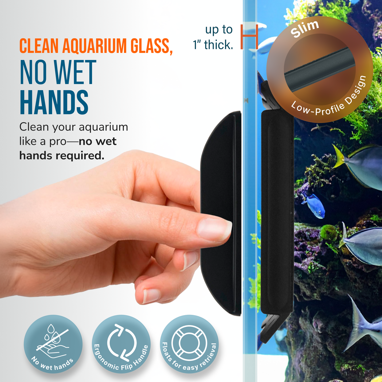 Flipper Edge 2 in 1 Magnetic Algae Cleaner