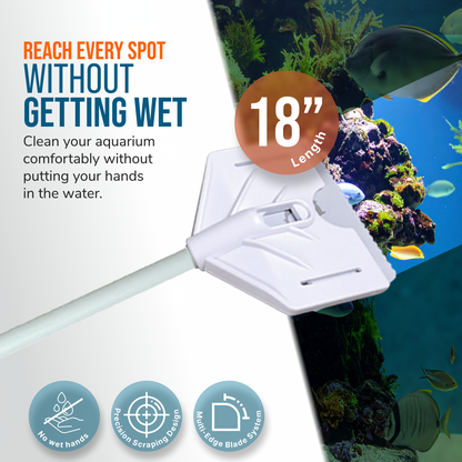 Flipper Platinum Aquarium Algae Scraper 18 Inch