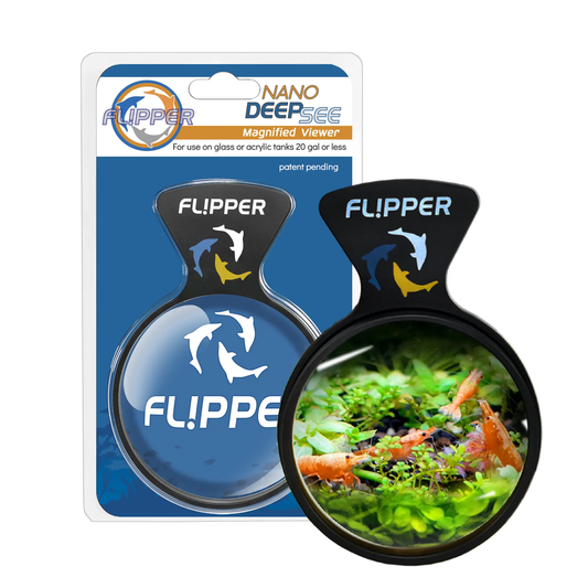 DeepSee Nano 3-Inch Aquarium Viewer packaging with Flipper logo and Magnified Viewer label on Tampa Home & Garden Store