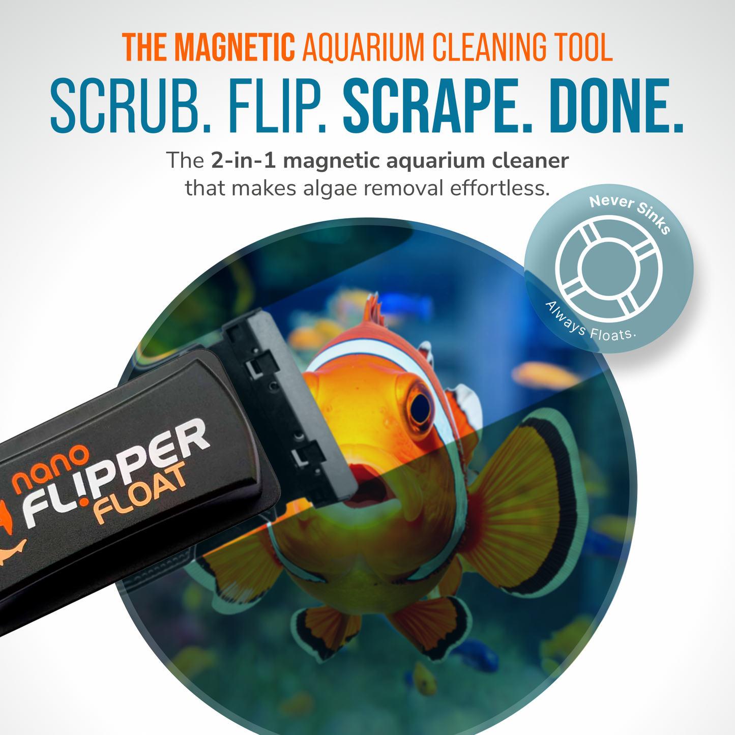 Flipper Nano Float 2 in 1 Aquarium Cleaner