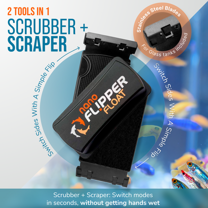 Flipper Nano Float 2 in 1 Aquarium Cleaner