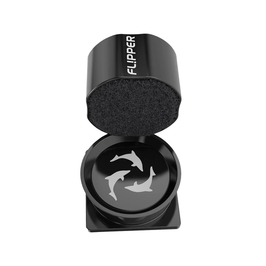 Flipper Pico Black 2-in-1 Aquarium Magnet Cleaner Scrubber with black body and textured pad on Tampa Home & Garden Store