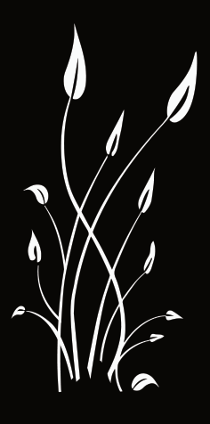 Outdoor metal privacy screen panel with white botanical vine motif on black background on Tampa Home & Garden Store