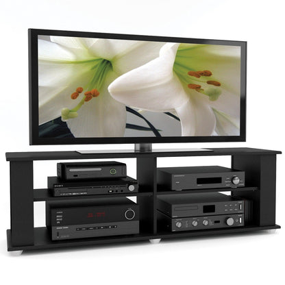Mueble moderno para TV negro - Capacidad para televisores de hasta 68 pulgadas