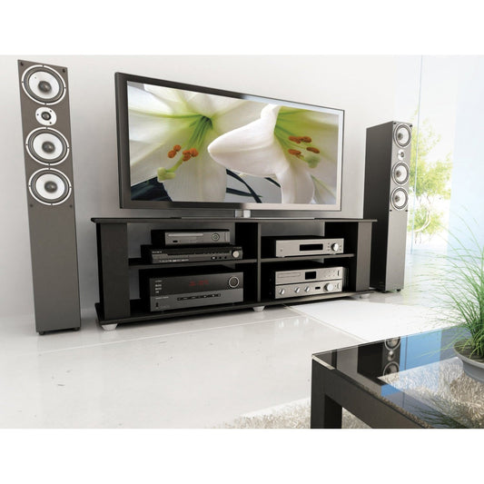 Mueble moderno para TV negro - Capacidad para televisores de hasta 68 pulgadas