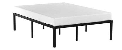Base de cama de plataforma de metal de acero resistente de 16 pulgadas moderna de tamaño matrimonial