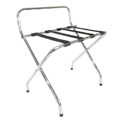 Maletero metálico plegable de respaldo alto