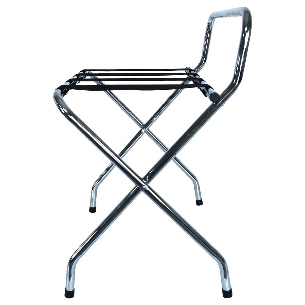 Maletero metálico plegable de respaldo alto