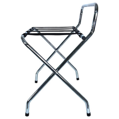 Maletero metálico plegable de respaldo alto