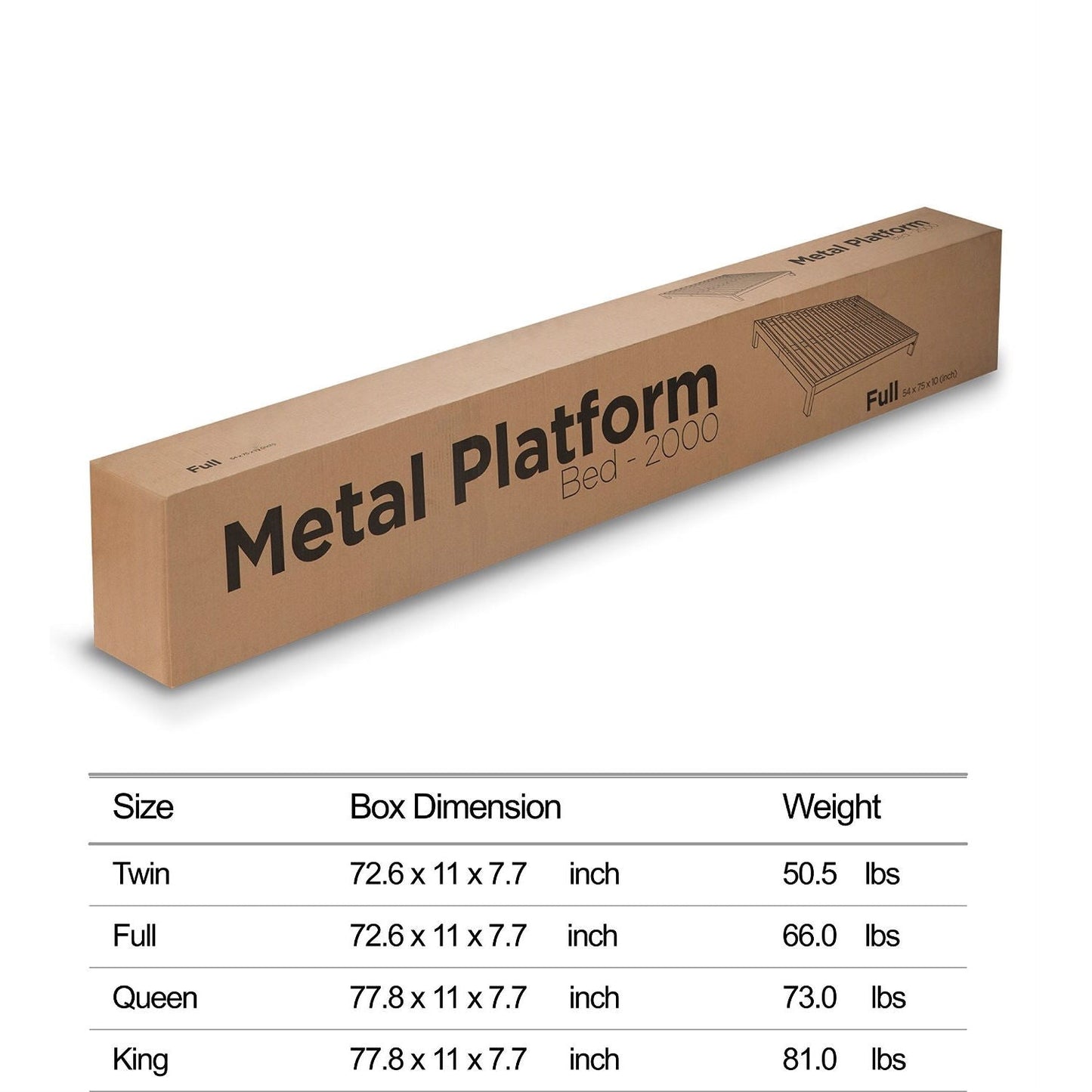 Cama de plataforma de metal negro contemporánea de tamaño completo con listones de madera