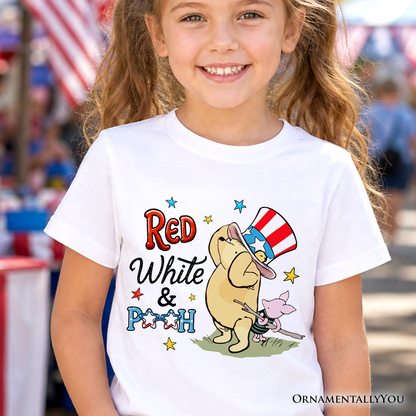 Kids Pooh Patriotic Cotton Fourth Of July Tee