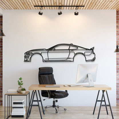 Mustang Shelby GT500 metal wall art by Modello Turbo, black line-drawing sculpture MT1059 on Tampa Home & Garden Store