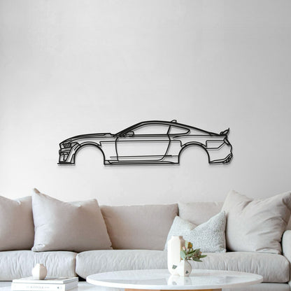 Mustang Shelby GT500 metal car wall art in black line sculpture by Modello Turbo on Tampa Home & Garden Store