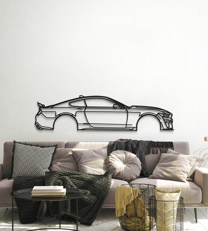 Mustang Shelby GT500 metal wall art black line car sculpture by Modello Turbo on Tampa Home & Garden Store