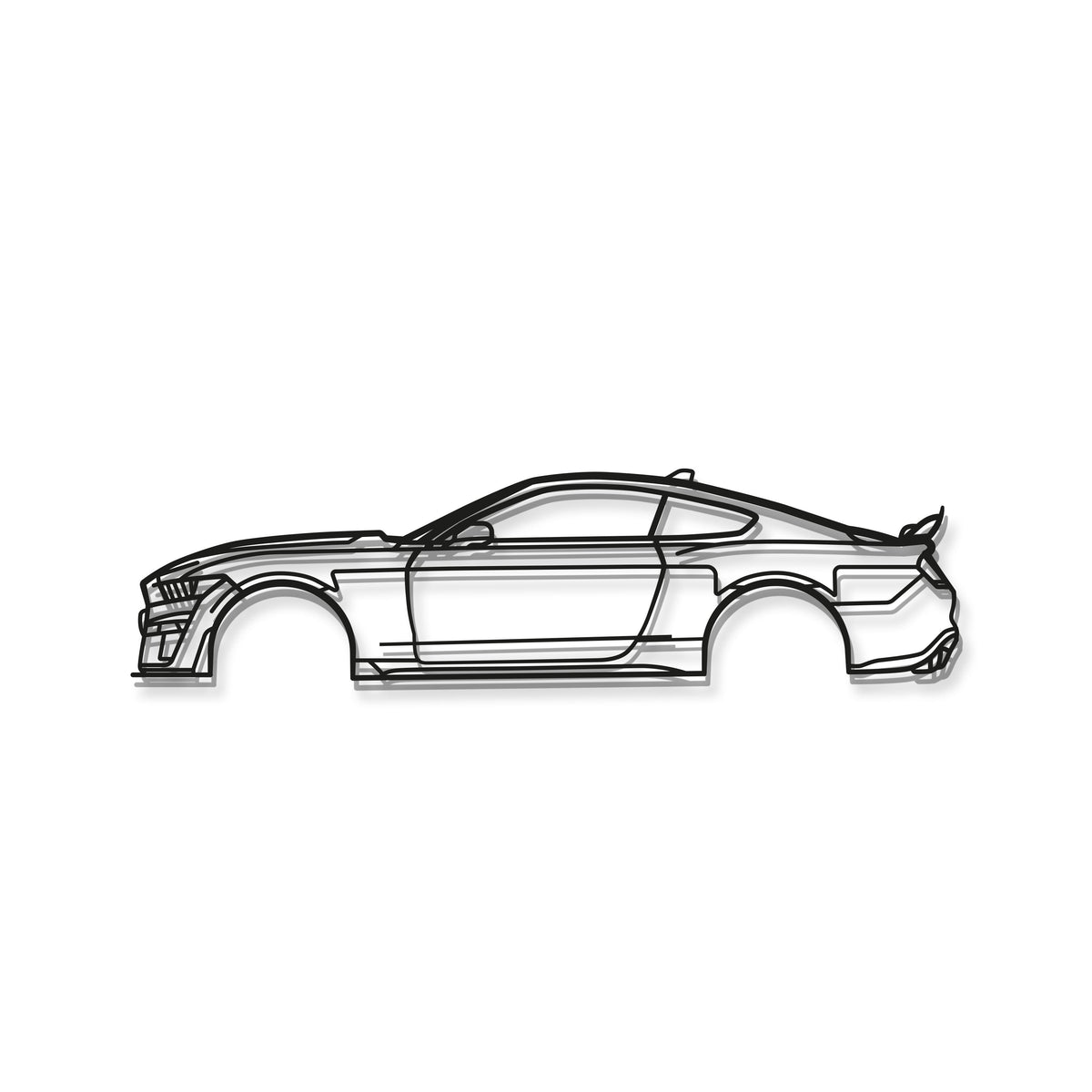 Mustang Shelby GT500 metal wall art outline by Modello Turbo automotive artwork on Tampa Home & Garden Store
