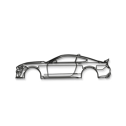 Mustang Shelby GT500 metal wall art outline by Modello Turbo automotive artwork on Tampa Home & Garden Store