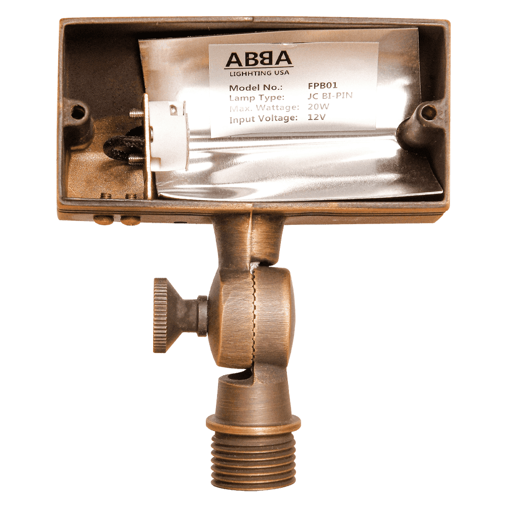 FPB01 Brass Rectangular LED Directional Flood Light Adjustable Lighting