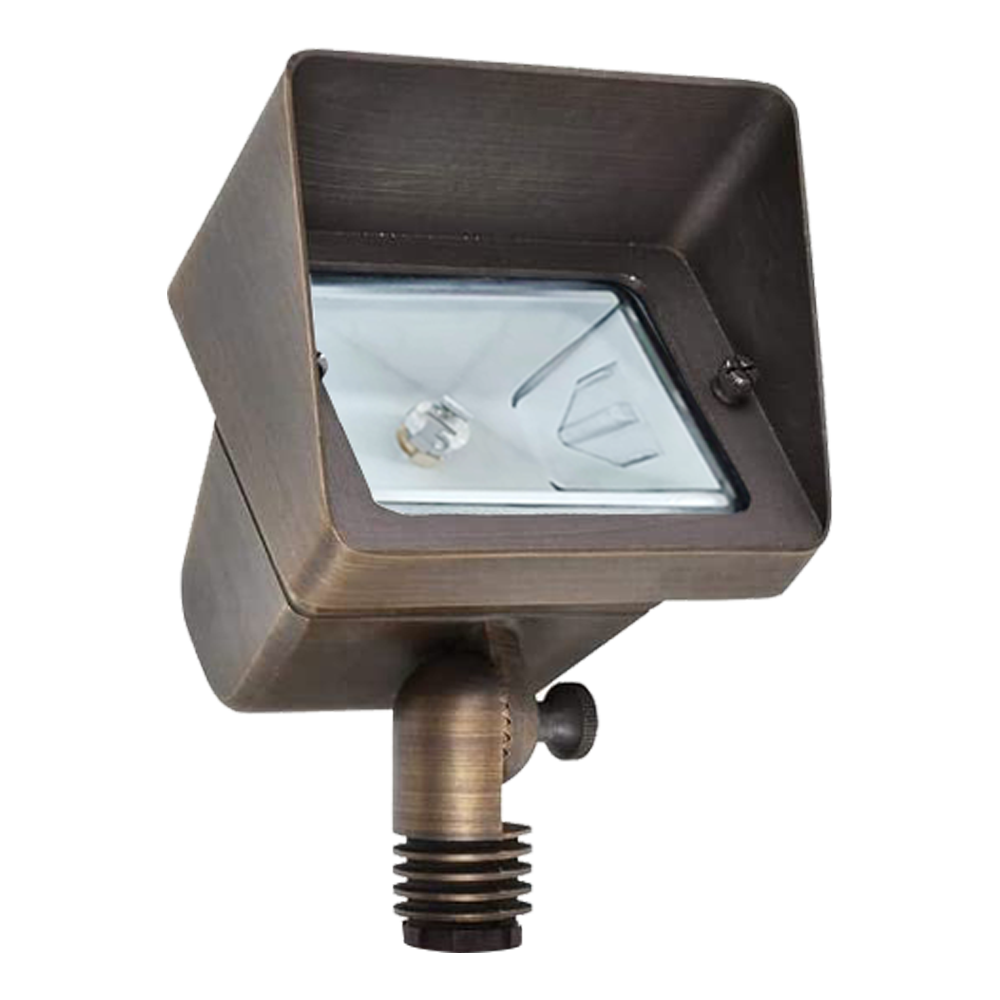 FPB05 Cast Brass Rectangular LED Directional Flood Light Adjustable Landscape Lighting - Tampa soil911.com