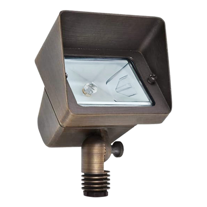 FPB05 Cast Brass Rectangular LED Directional Flood Light Adjustable Landscape Lighting - Tampa soil911.com