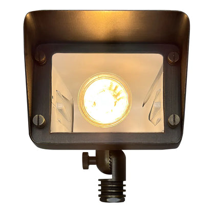 FPB05 Cast Brass Rectangular LED Directional Flood Light Adjustable Landscape Lighting - Tampa Home & Garden Store