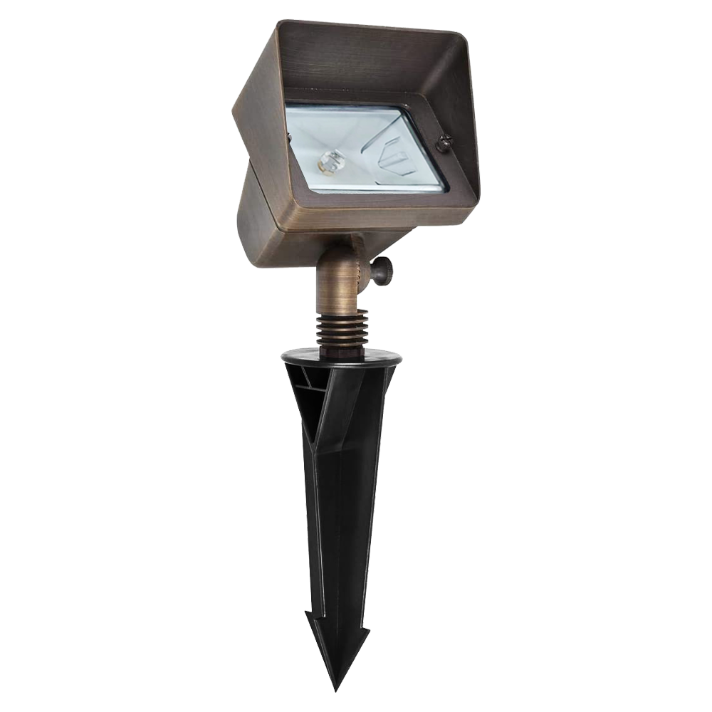 FPB05 Cast Brass Rectangular LED Directional Flood Light Adjustable Landscape Lighting - Tampa Home & Garden Store