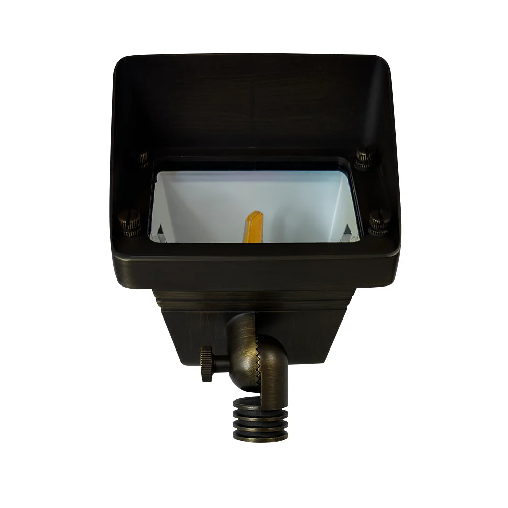 FPB05 Cast Brass Rectangular LED Directional Flood Light Adjustable Landscape Lighting