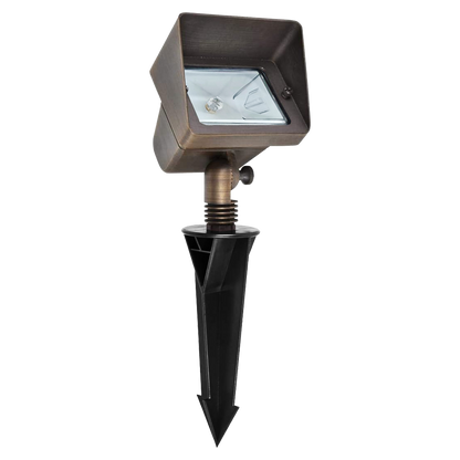 Projecteur directionnel LED rectangulaire en laiton moulé FPB05, éclairage paysager réglable