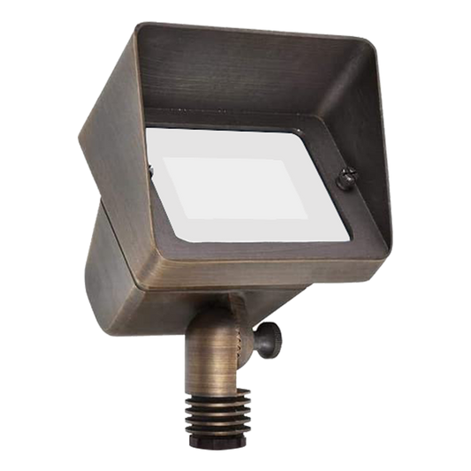 FPBCC05 Cast Brass 3CCT Adjustable 3W-10W Rectangular Built-In LED Flood Light Low Voltage Fixture - Tampa soil911.com