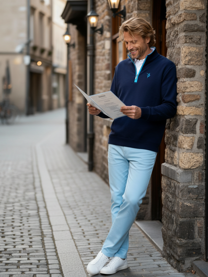 Freeport Pant Versatile Performance light blue pants by White Water Life for men on Tampa Home & Garden Store