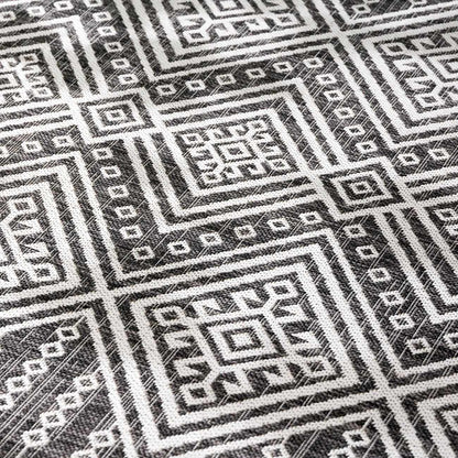 Frankville Black&White All Over Performance Outdoor Rug geometric pattern Boutique Rugs on Tampa Home & Garden Store